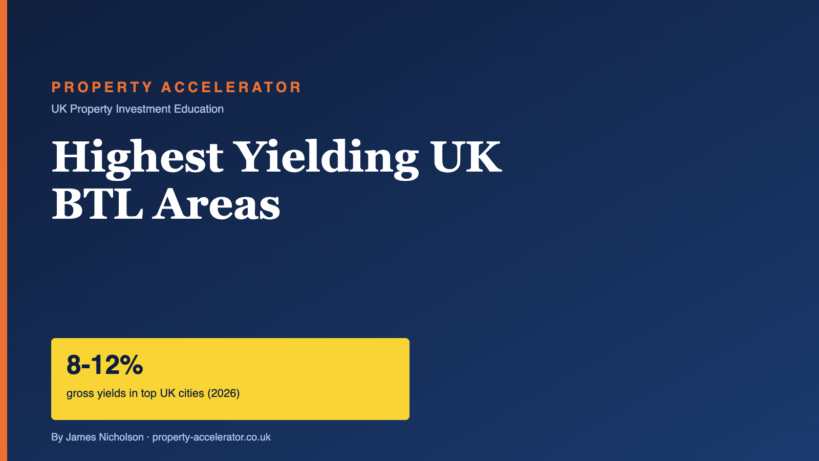 Highest Yielding UK BTL Areas — Property Accelerator